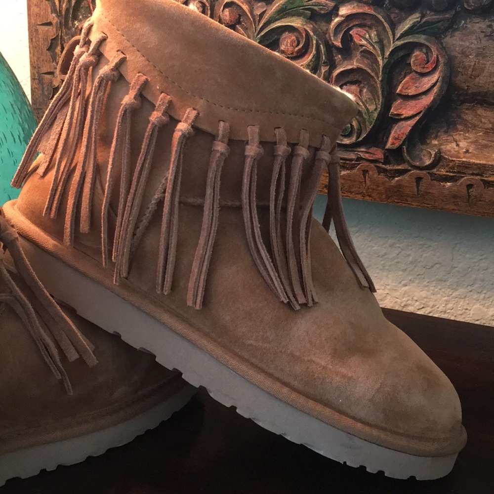 UGG ankle boots with fringe